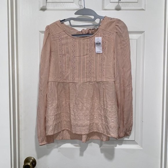 American Eagle Outfitters Tops - American Eagle Long Sleeve Babydoll Blouse Sz XS